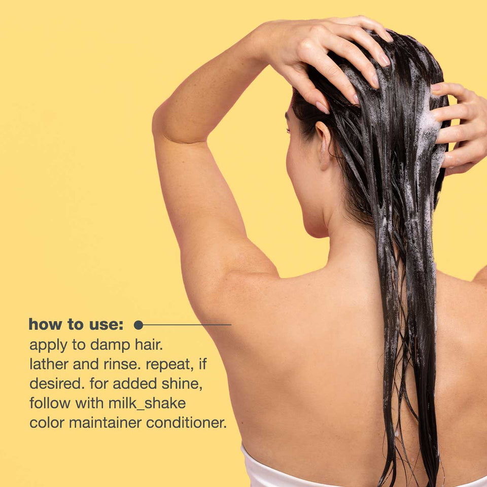 milk-shake-color-maintainer-shampoo-use