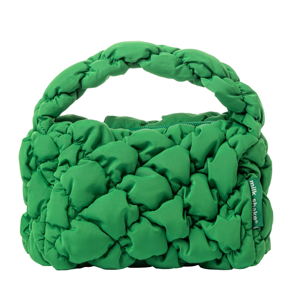 milk_shake green mini puffer tote